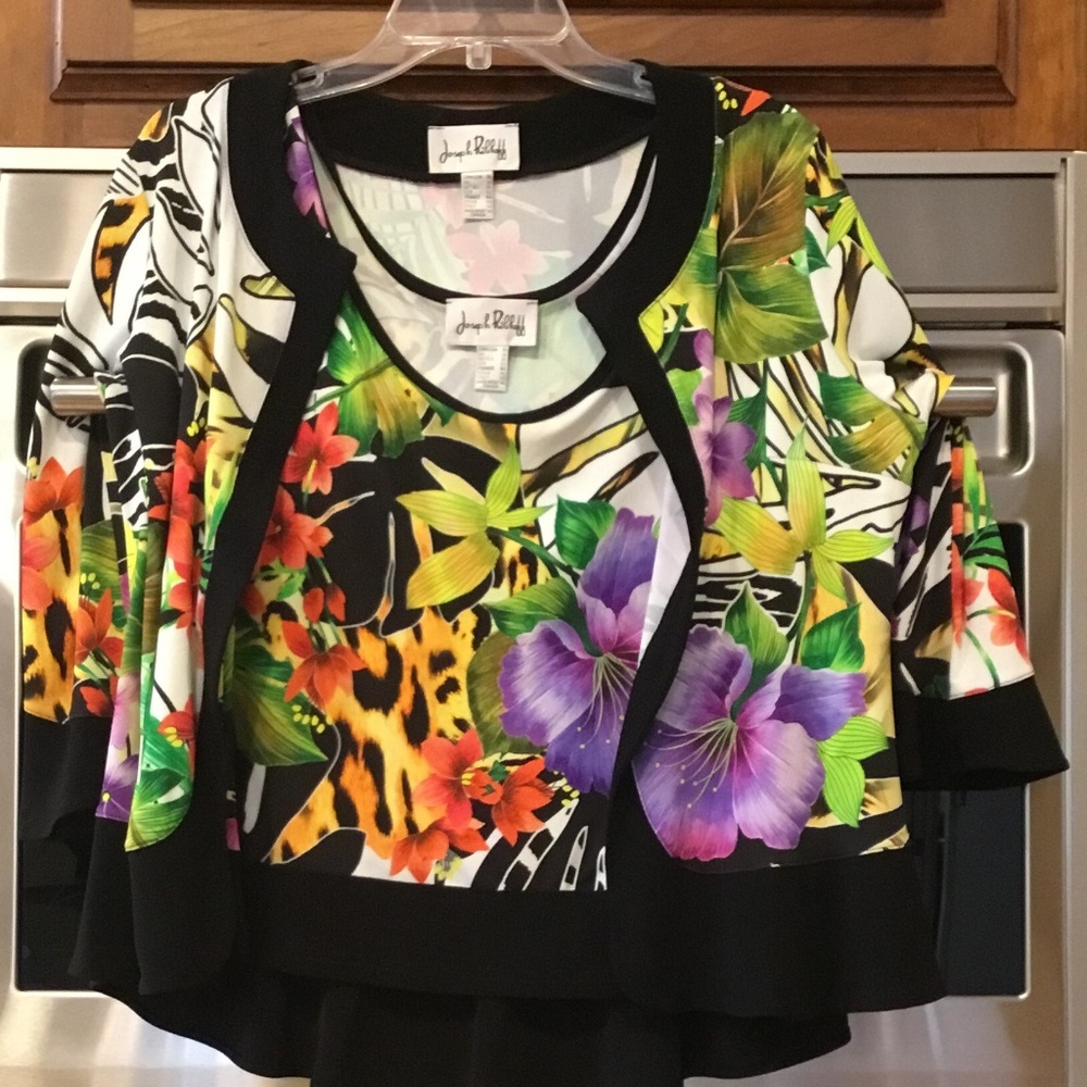 Size 14 Floral Shell and Jacket Joseph Ribkoff